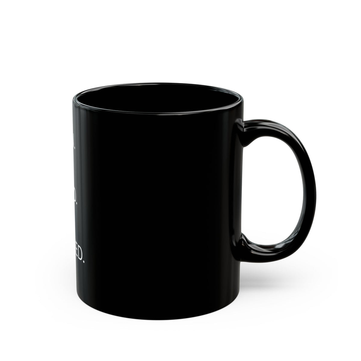 Plan. Build. Succeed. Black Motivational Mug