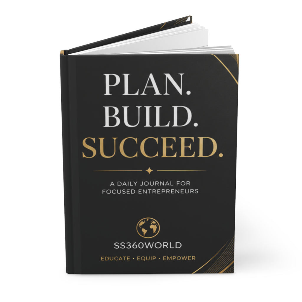 Hardcover Journal — Plan. Build. Succeed. Daily Entrepreneur Planner & Business Goal Notebook