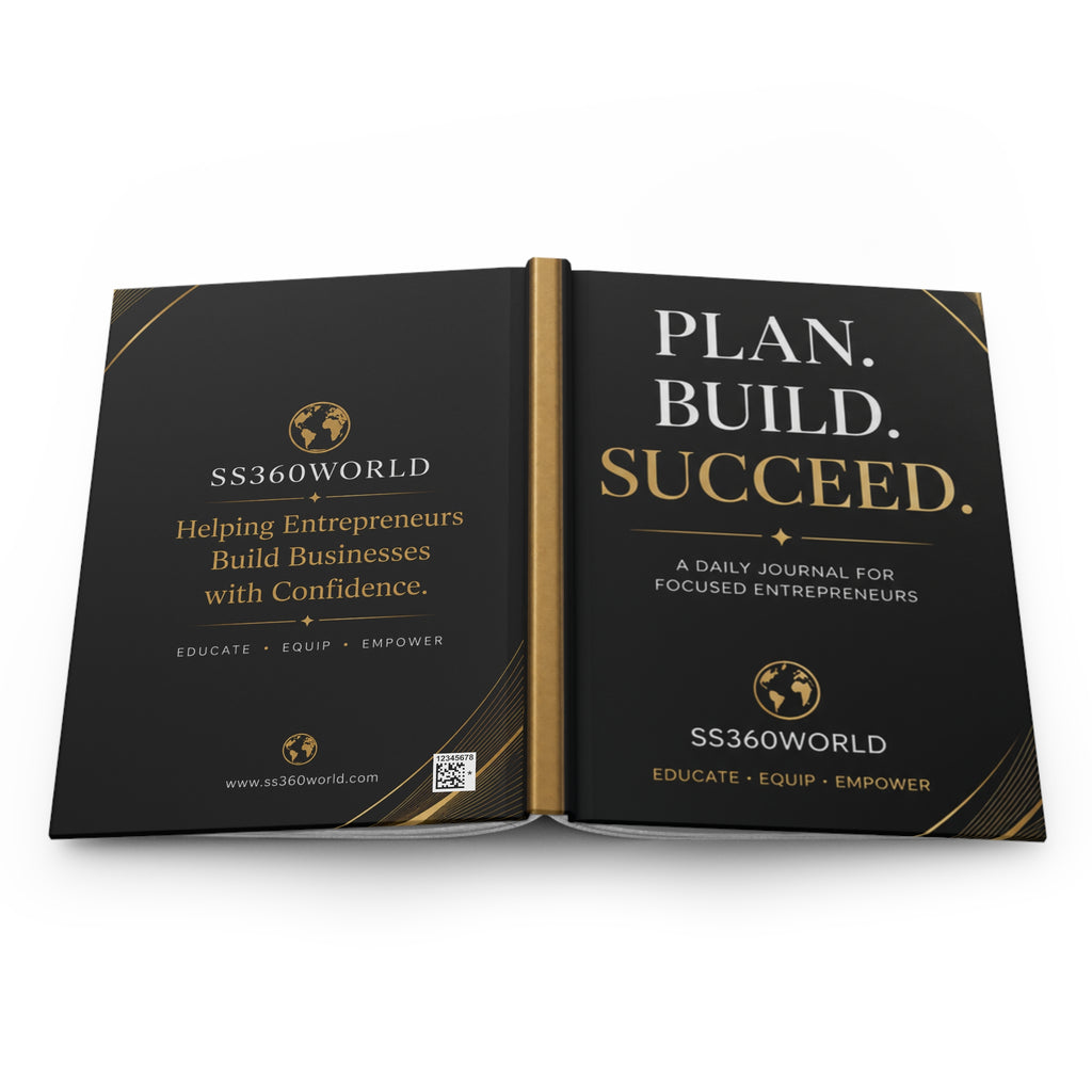 Hardcover Journal — Plan. Build. Succeed. Daily Entrepreneur Planner & Business Goal Notebook