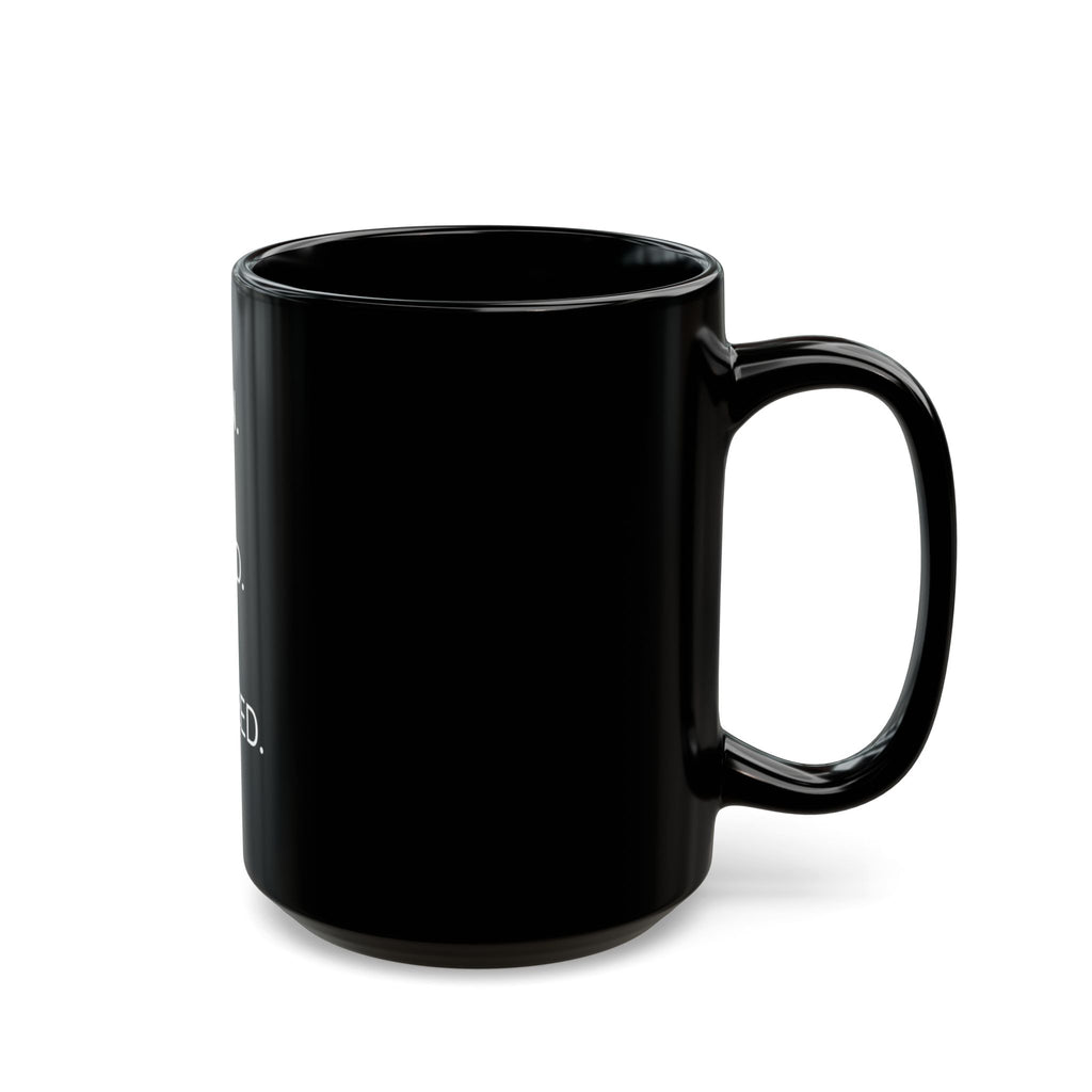 Plan. Build. Succeed. Black Motivational Mug