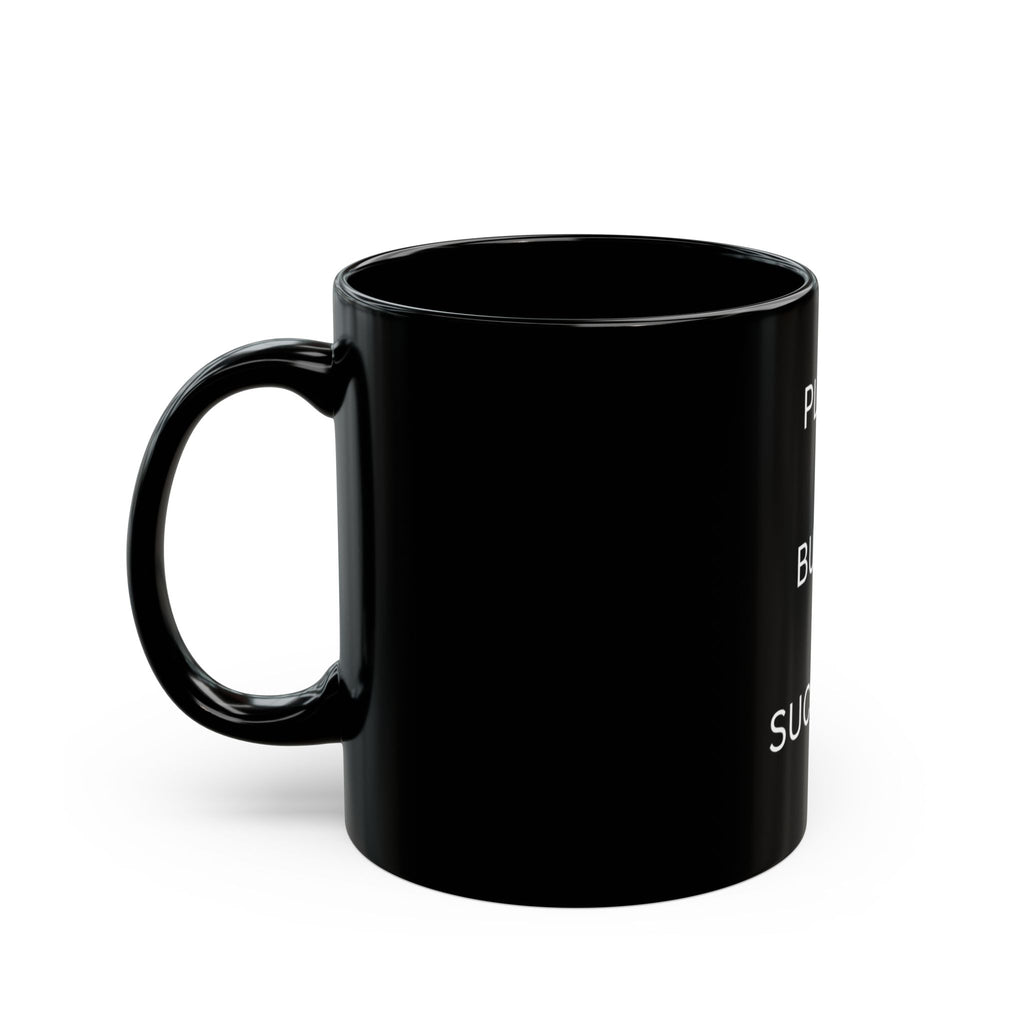 Plan. Build. Succeed. Black Motivational Mug