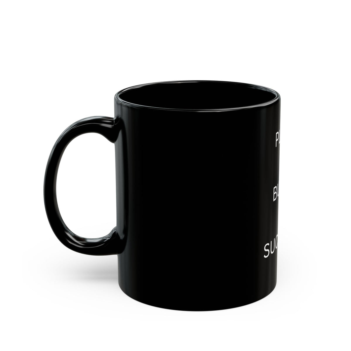Plan. Build. Succeed. Black Motivational Mug