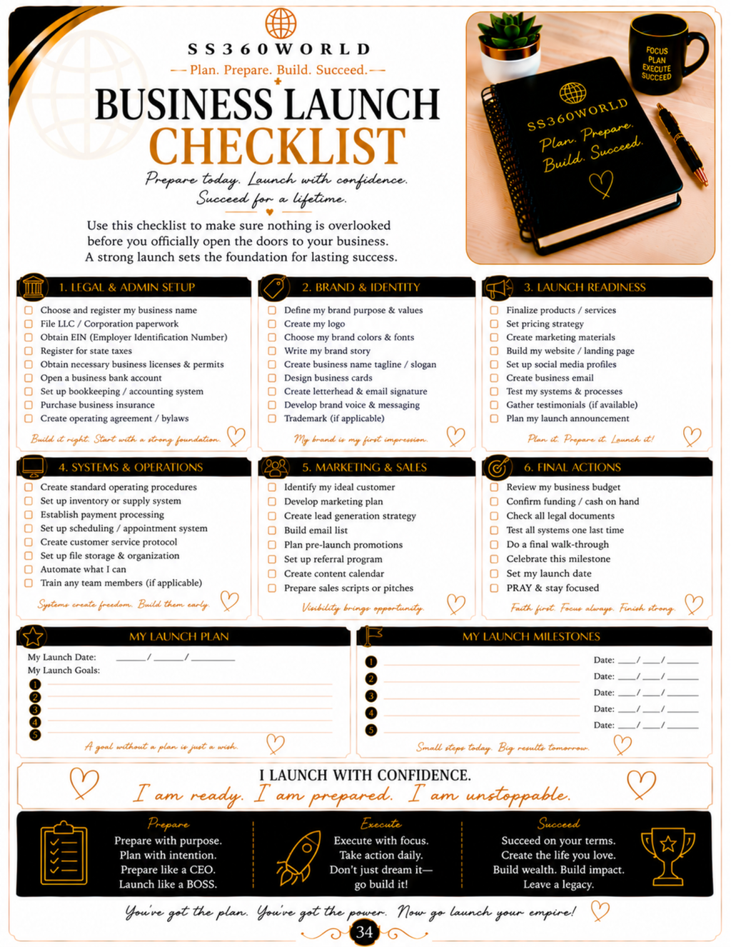 SS360WORLD Success Series: The Ultimate Small Business Startup Workbook